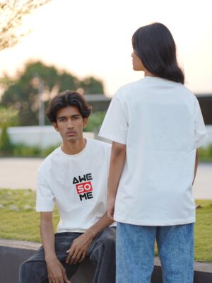 Awesome Typography White T-Shirt