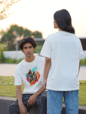 Ride On Motorcycle Graphic White T-Shirt