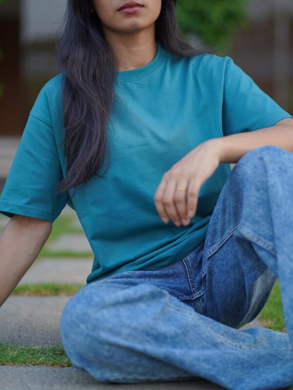 Teal Oversized Street Tee