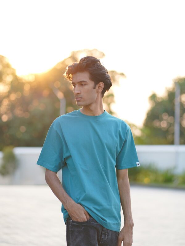 Teal Oversized Street Tee